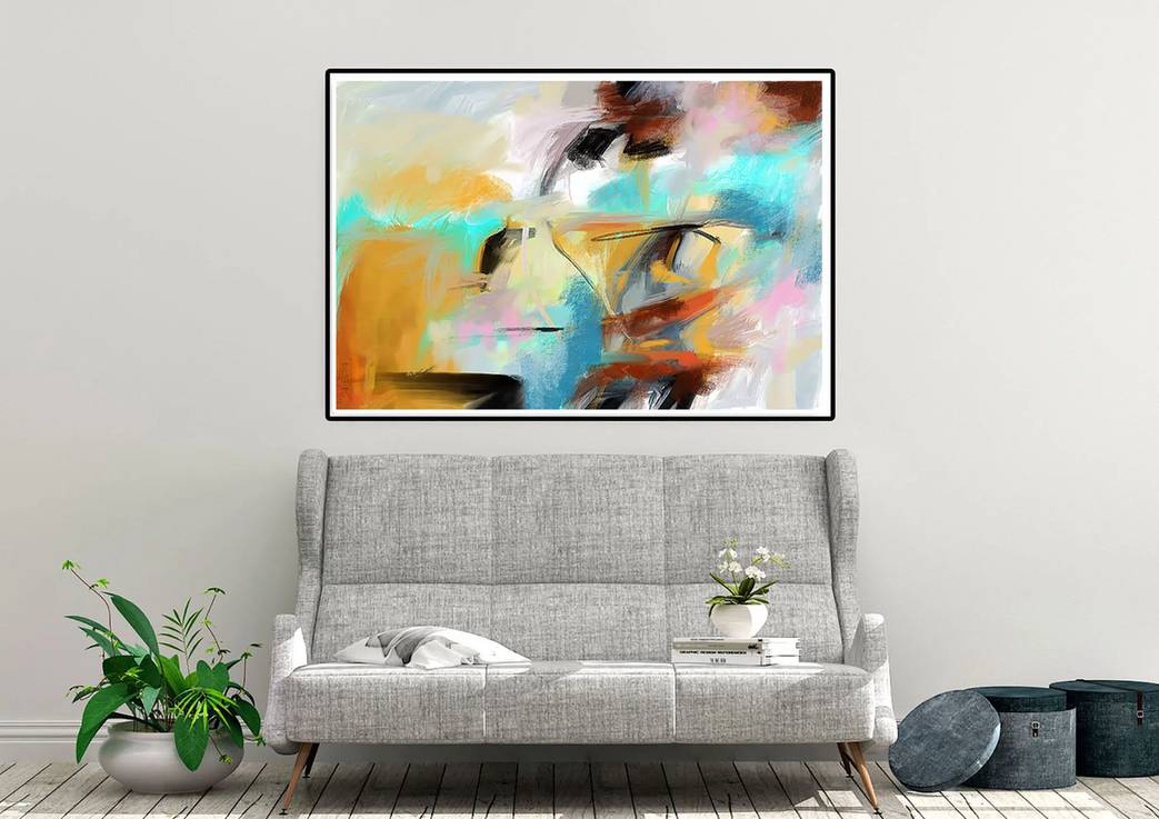 Pink Handmade Contemporary Your Abstract Canvas Wall Art CI56R